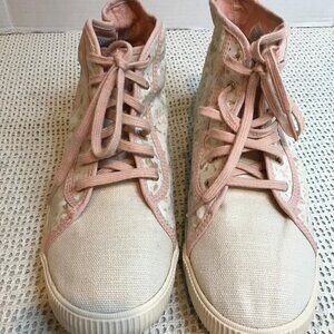 TOMS CAMARILLO HIGH TOP SNEAKERS FLORAL CANVAS WOMENS SIZE 11